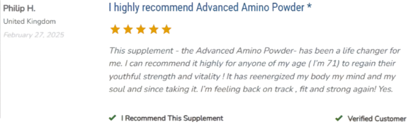 Advanced Amino Powder Customer Reviews