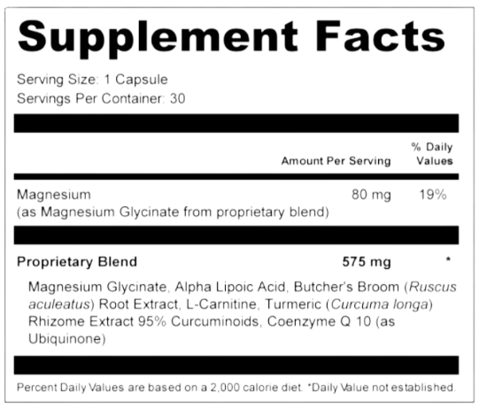 Arialief Supplement facts